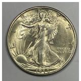 1944-S Walking Liberty Silver Half Choice AU