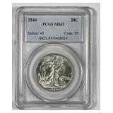 1944 Walking Liberty Silver Half PCGS MS63