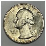 1951-S Washington Quarter Brilliant Uncirculated