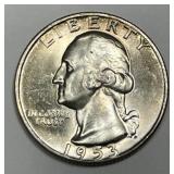 1953 Washington Quarter Brilliant Uncirculated BU