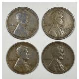 Four Mintmarked Lincoln Wheaties 1920