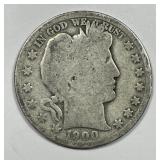 1900-O Barber Silver Half About Good AG