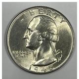 1945-D Washington Quarter Brilliant Uncirculated
