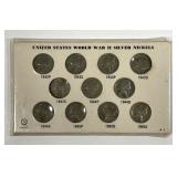 1942 - 1945 Jefferson Silver Nickel Wartime Set