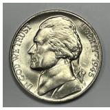 1945-P Silver Jefferson Nickel Uncirculated BU