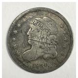 1836 Capped Bust Silver Half Dime H10c VG detail