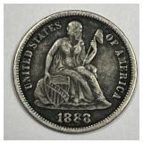 1888-S Seated Liberty Silver Dime Fine