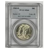 1942-D Walking Liberty Silver Half PCGS MS64
