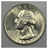 1941-S Washington Quarter Uncirculated UNC