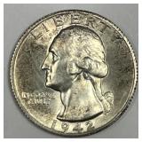 1942-S Washington Quarter Brilliant Uncirculated