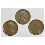 1909-P Lincoln Wheat Cent Trio