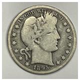 1895-S Barber Silver Half Good G