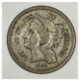 1866 Three Cent Nickel 3cN Extra Fine XF