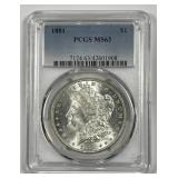 1881 Morgan Silver $1 PCGS MS63