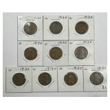 1913-D Lincoln Wheat Cent 10-Coin Dealer Lot