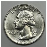 1958-D Washington Quarter Uncirculated BU