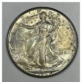 1946-D Walking Liberty Silver Half UNC Toned