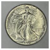 1946 Walking Liberty Silver Half Choice AU