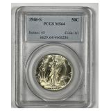 1946-S Walking Liberty Silver Half PCGS MS64