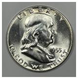 1955 Franklin Silver Half Uncirculated BU