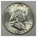 1952 Franklin Silver Half Uncirculated BU