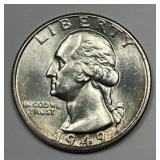 1949 Washington Quarter Brilliant Uncirculated BU
