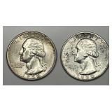 1950 D & S Washington Quarter Uncirculated Pair