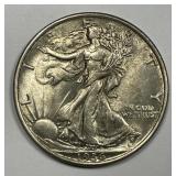1936 Walking Liberty Silver Half Choice AU