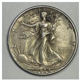1934 Walking Liberty Silver Half AU