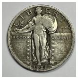 1928 Standing Liberty Silver Quarter Very Fine VF
