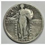 1927-S Standing Liberty Silver Quarter KEY Good