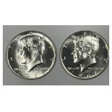 1965 & 1967 Kennedy Silver Half Special Mint Pair
