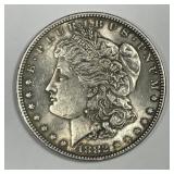 1882 Morgan Silver $1 About Uncirculated AU detail