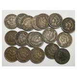 Lot of 18 Indian Head Cents