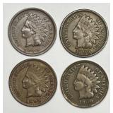Three Indian Head Cents 1889 1890 1899 + Bonus 