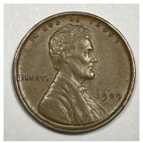 1909 VDB Lincoln Cent About Uncirculated AU
