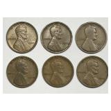1909 VDB Lincoln Cent 6-Coin Dealer Lot