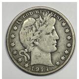 1914-S Barber Silver Half Fine F