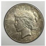 1922-S Peace Silver $1 About Uncirculated AU
