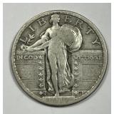 1917-D Standing Liberty Silver Quarter Type 2 VG