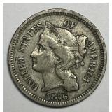 1876 Three Cent Nickel 3cN Very Fine VF