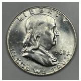 1962-D Franklin Silver Half Uncirculated BU