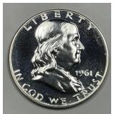 1961 Franklin Silver Half Proof PRF