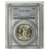 1939-S Walking Liberty Silver Half PCGS MS64
