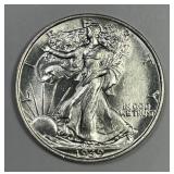 1939 Walking Liberty Silver Half Uncirculated UNC