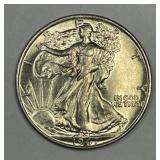 1947 Walking Liberty Silver Half Choice AU