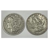 1886-O Morgan Silver $1 Pair Very Good VG
