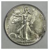 1937 Walking Liberty Silver Half AU