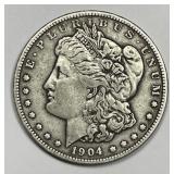 1904 Morgan Silver $1 Very Good VG