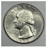 1936 Washington Quarter Brilliant Uncirculated BU